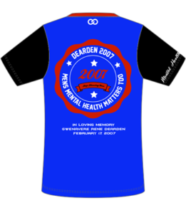Dearden2007 Red-Black-Blue Round Mental Health Matters Tee