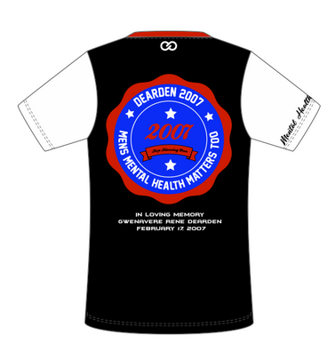 Dearden2007 Red-Black-White Round Mental Health Matters Tee