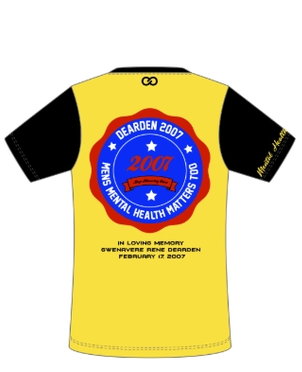 Dearden2007 Red-Black-White Round Mental Health Matters Tee