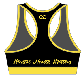 Womens Yellow & Black Sports Bra