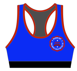 Womens Red Blue & Black Sports Bra