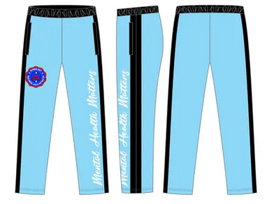 Black-SkyBlue Comfortable Sweatpants