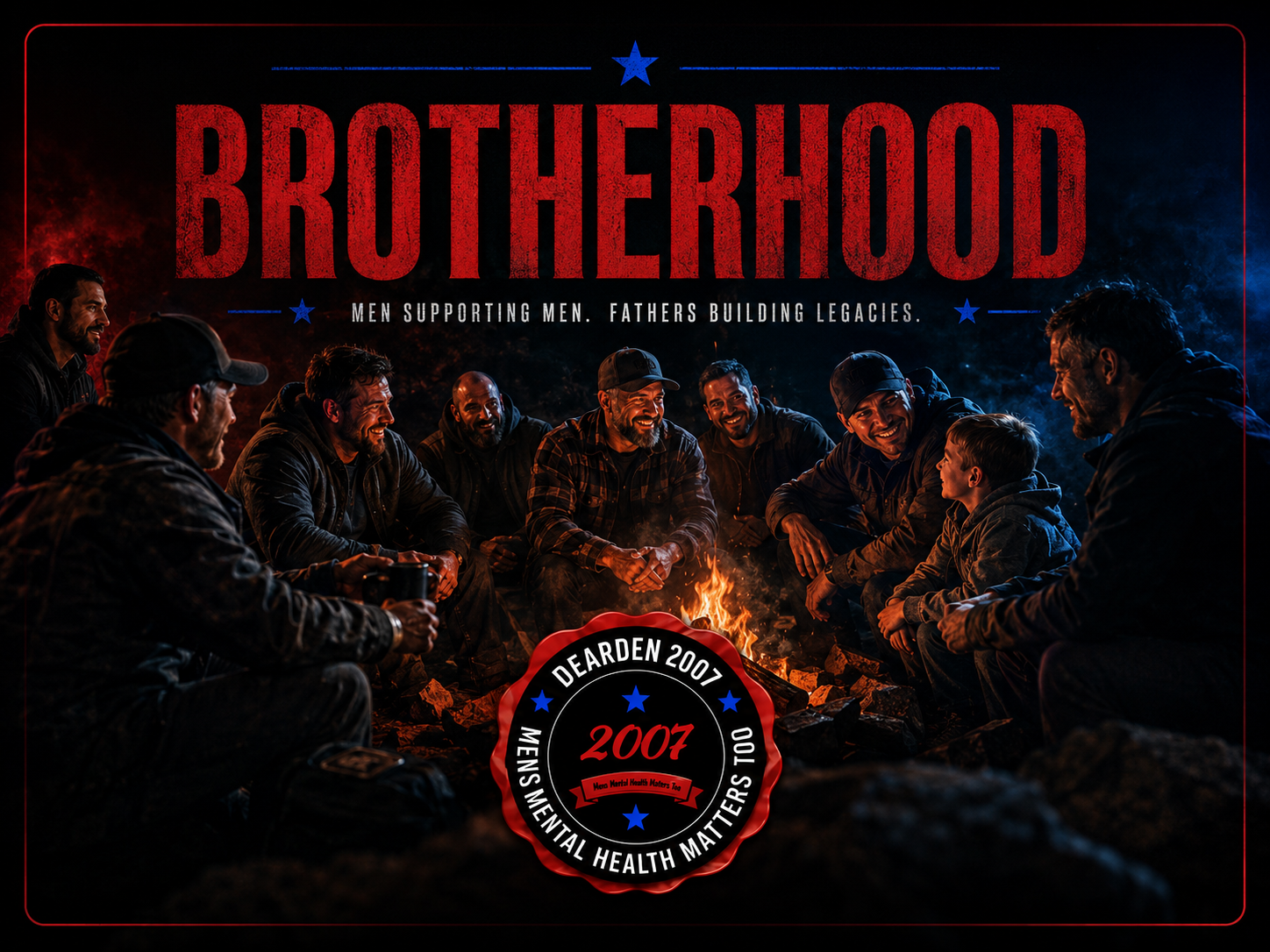 Brotherhood around a campfire