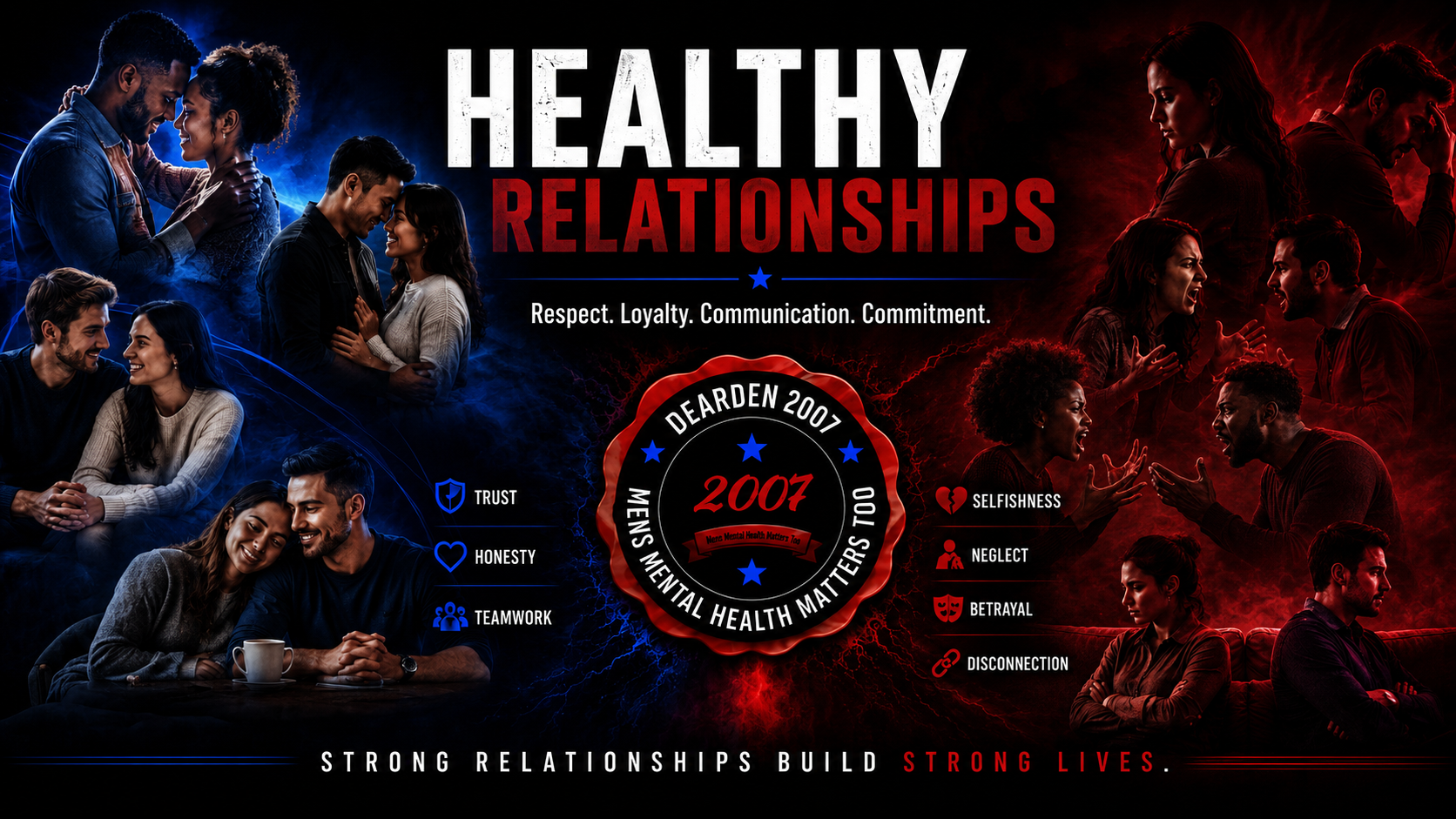 Healthy and unhealthy relationship contrast