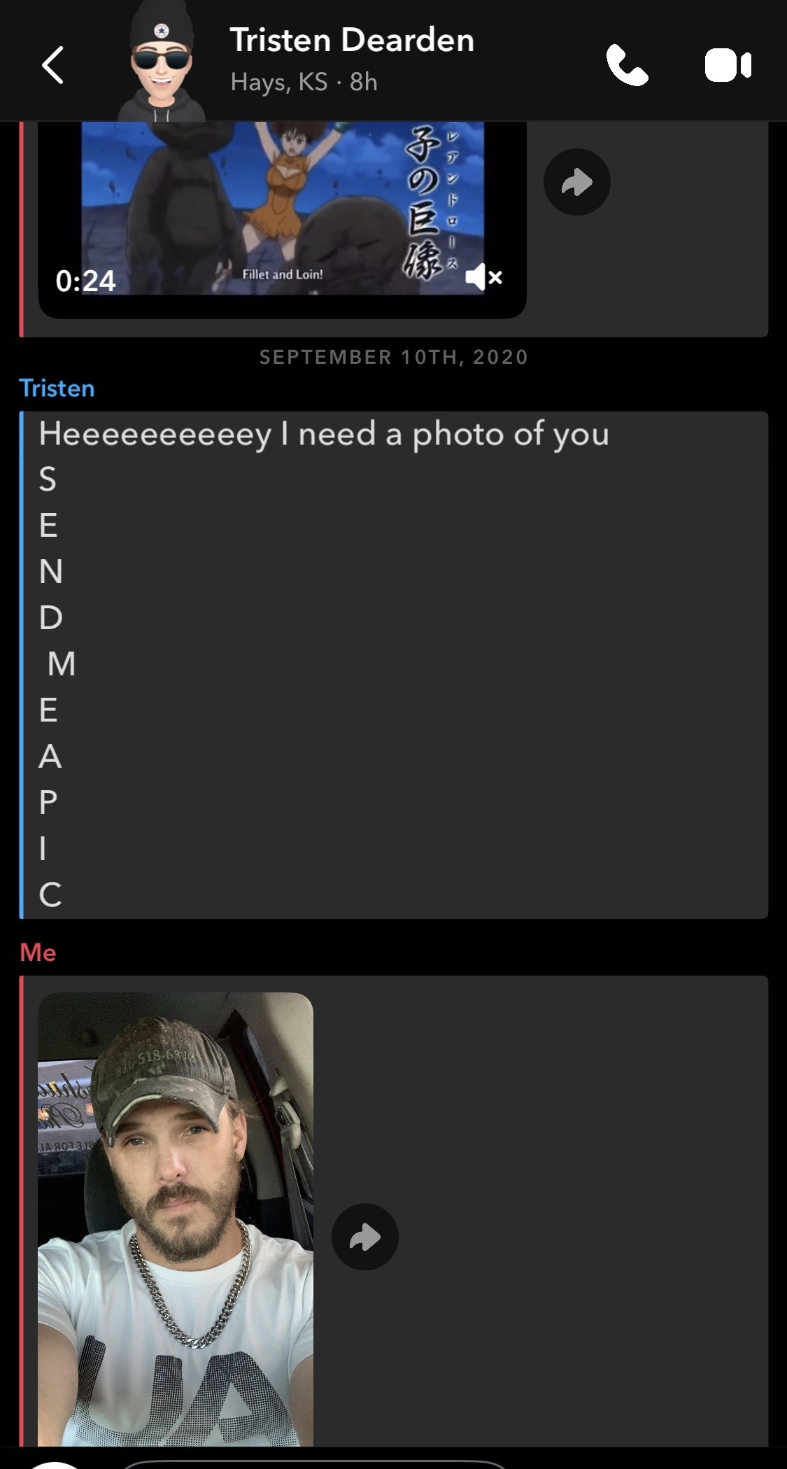 Tristen Asked Me for  Picture it was nice